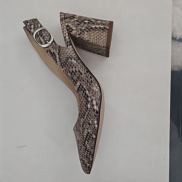 NWOT Sole Society Snakeskin Print Slingback - Picture 2 of 3